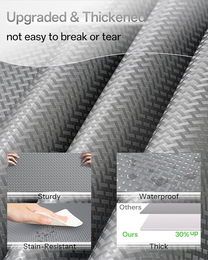 Shelf and Drawer Liner for Kitchen Cabinet, Non-Adhesive 24in x 120in - Image 2
