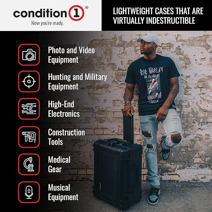 Condition 1 25" Large Rolling Hard Travel Case Model 287 Lockable Storage Box - Image 4