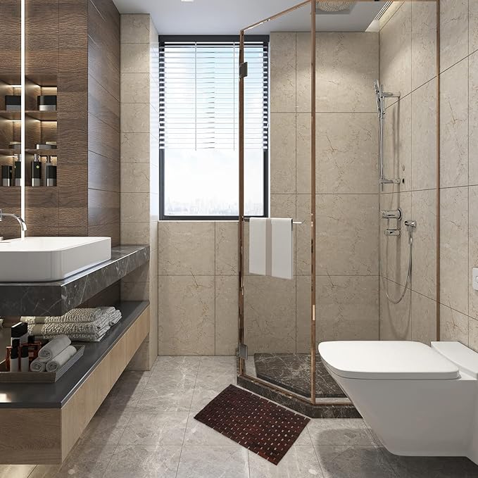 Bath Mat Bathroom Runner Long Large Rugs Floor Wood Shower Bathtub Waterproof - Image 3