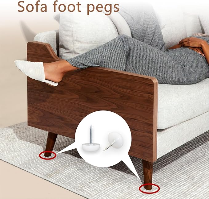 50 Pcs Furniture Feet Nail Plastic Glide Nails Round Chair Table Leg Protector - Image 6
