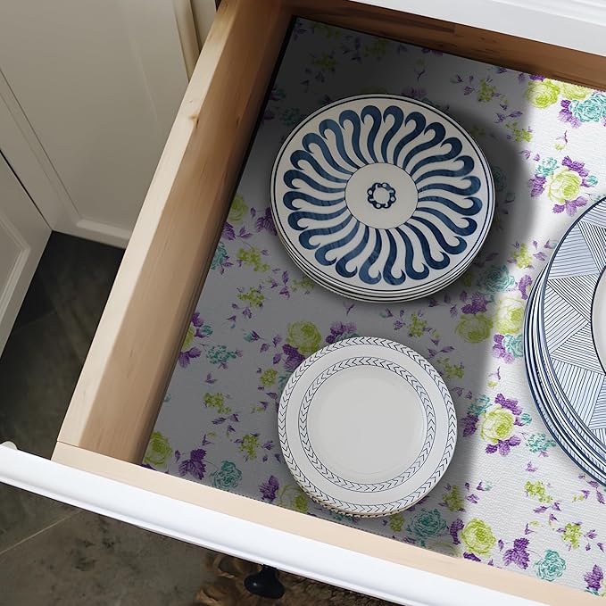 2 Rolls 18" W x 96" L Floral Drawer and Shelf Liner - Image 7
