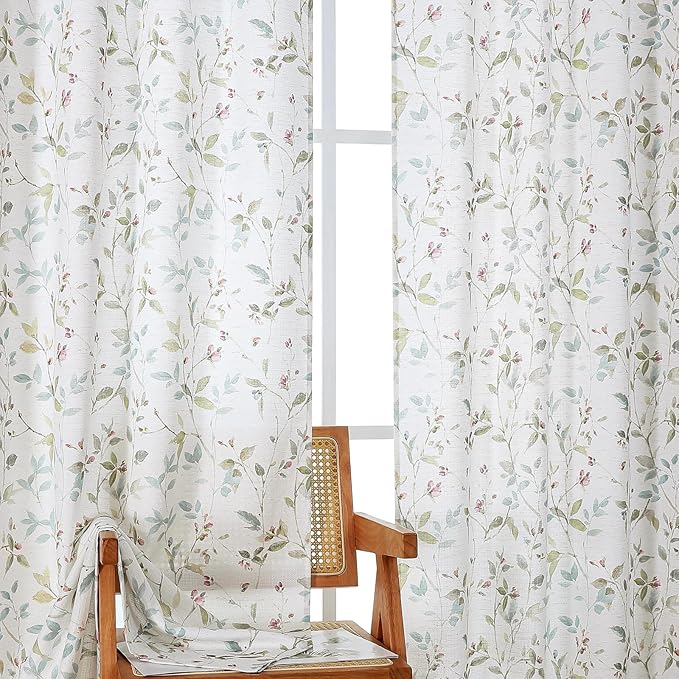 Chyhomenyc Roman Linen Blend Curtains 90 Inch Length 2 Panels Set, Light by Chyhomenyc
