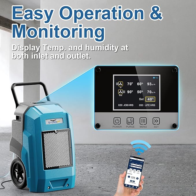 ALORAIR 180 Pints Smart WiFi LGR Commercial Dehumidifier - Image 2