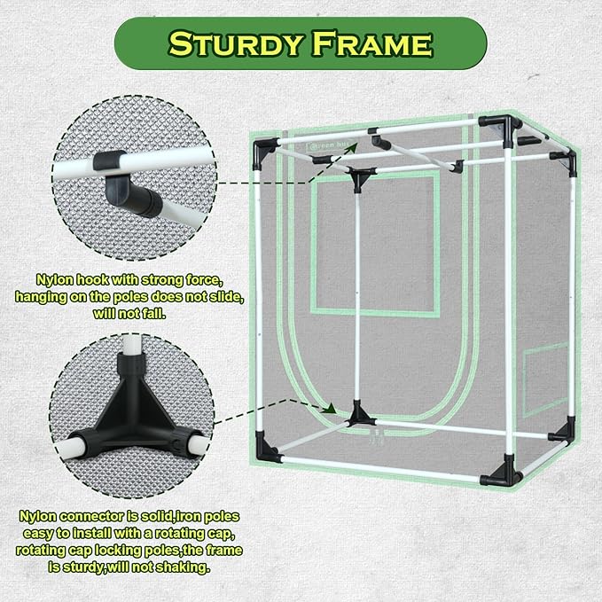 Small Grow Tent for Plants Indoor 18"x30"x36" Mylar Hydroponic Grow Tents - Image 7