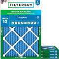 Filterbuy 16.5x21.5x1 Air Filter MERV 13 Optimal Smoke & Allergy Defense by Filterbuy