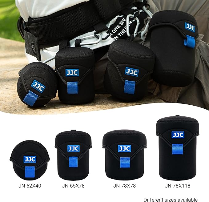 JJC Water Resistant Neoprene Camera Lens Pouch Case, Fold-Over Lens Bag - Image 7
