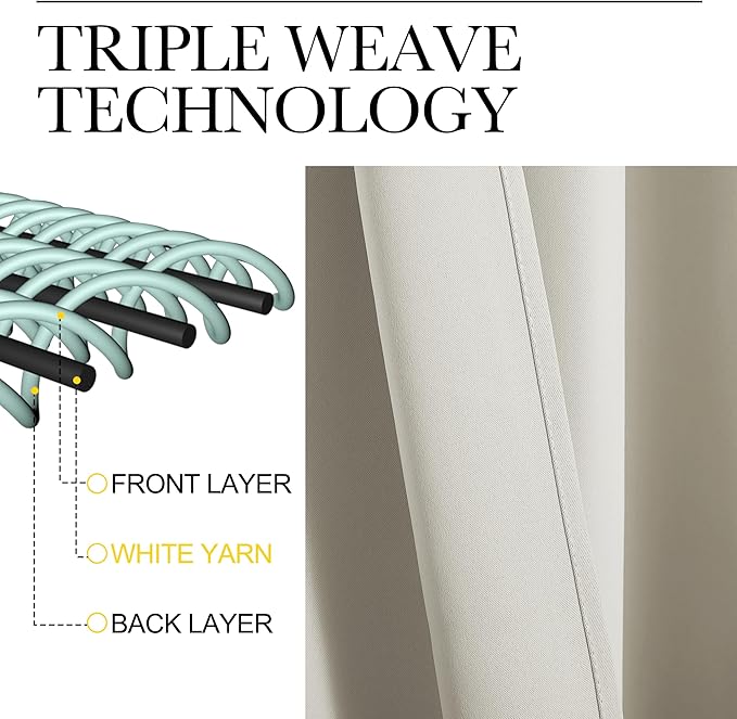 NICETOWN Bedroom Blackout Curtain Panels - Image 4