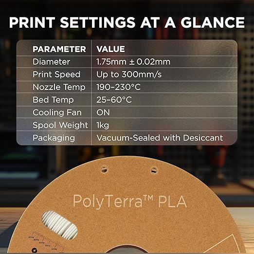 Polymaker Matte PLA Filament Matte Cotton White 1.75mm 3kg 3D Printing Filament - Image 6