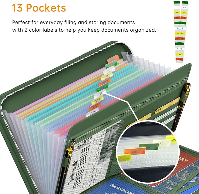 Tamfile Fireproof Accordion File Organizer - Image 7