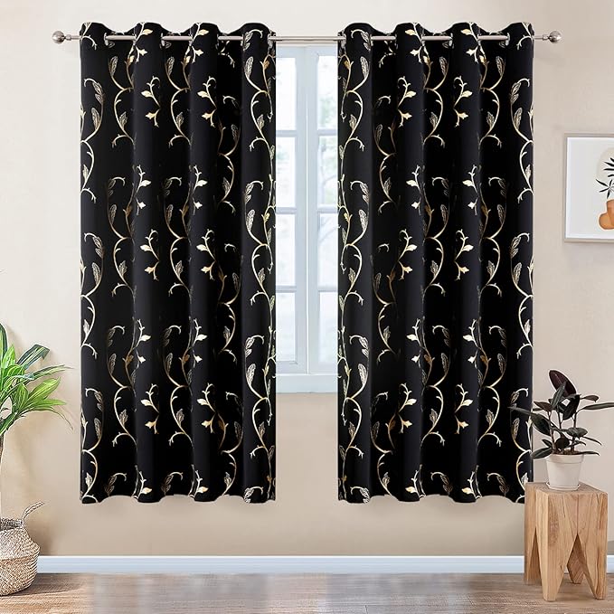 BUHUA Black Blackout Curtains - Image 2