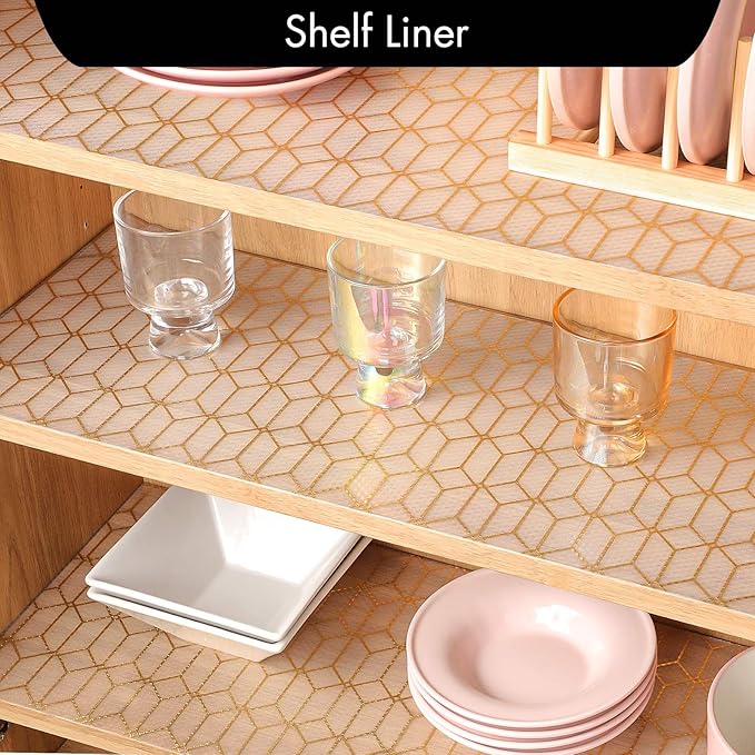 Cooyes Shelf and Drawer Liners for Kitchen Cabinets, Non Adhesive Cabinet Liner - Image 2