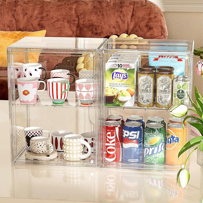Clear Acrylic Display Case, Super Large Stackable Storage Bins Magnetic - Image 6