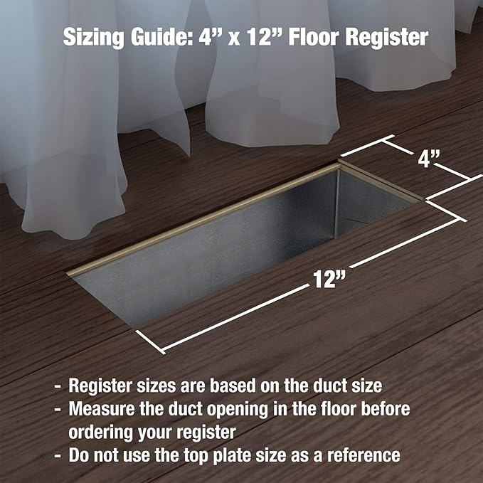 Imperial RG1460 Louvered Plastic Floor Register, 4 x 12-Inch - Image 6