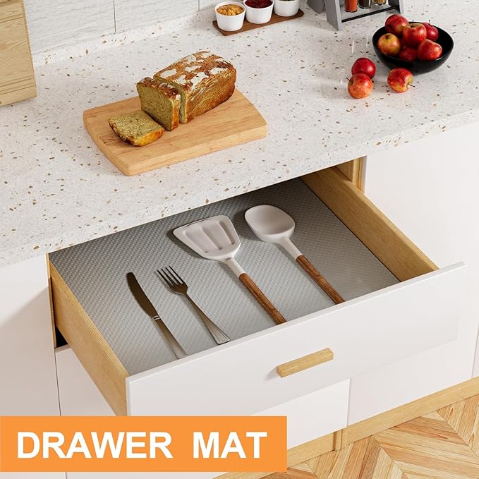 FLPMIX Kitchen Cabinet Shelf Liner: Waterproof Drawer Liner 12"x 120" - Image 3