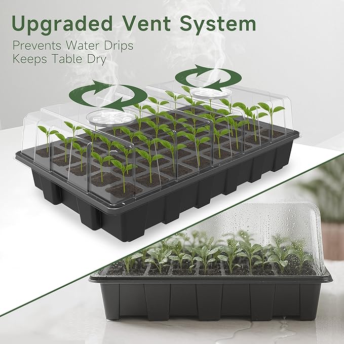 Gardzen 10-Set Garden Propagator Set, Seed Tray Kits - Image 2