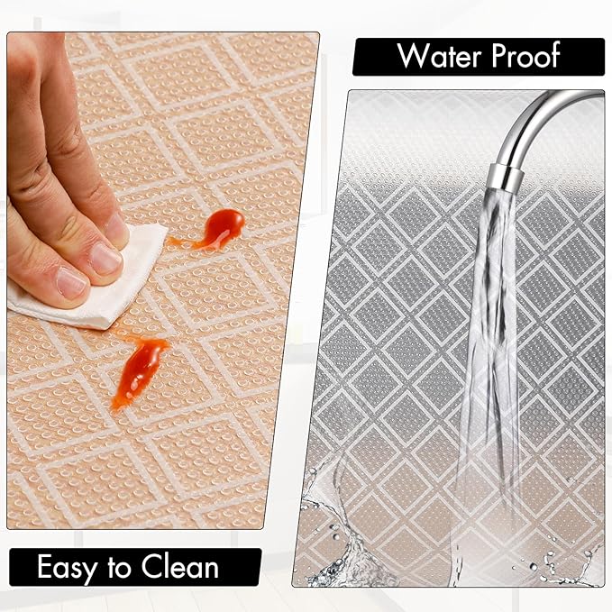 Cooyes Shelf Liners for Kitchen Cabinets – Non Adhesive Drawer and Cabinet Liner - Image 5