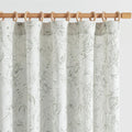 jinchan Floral Curtains 108 Inch Length Charcoal Grey Flower Linen Farmhouse by JINCHAN