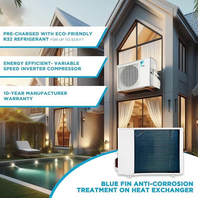 Daikin 9, 000 BTU 18 SEER2 Entra R32 Series Ductless Mini Split Heat Pump - Image 3