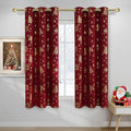 NICETOWN 2 Panels Christmas Red Grommets Curtains 42 x 63 Inch, Decorative by NICETOWN