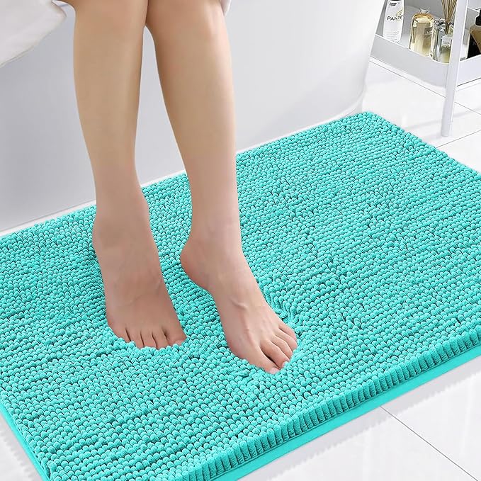Smiry Luxury Chenille Bathroom Rugs 36x24, Extra Soft and Absorbent Shaggy Bath by Smiry