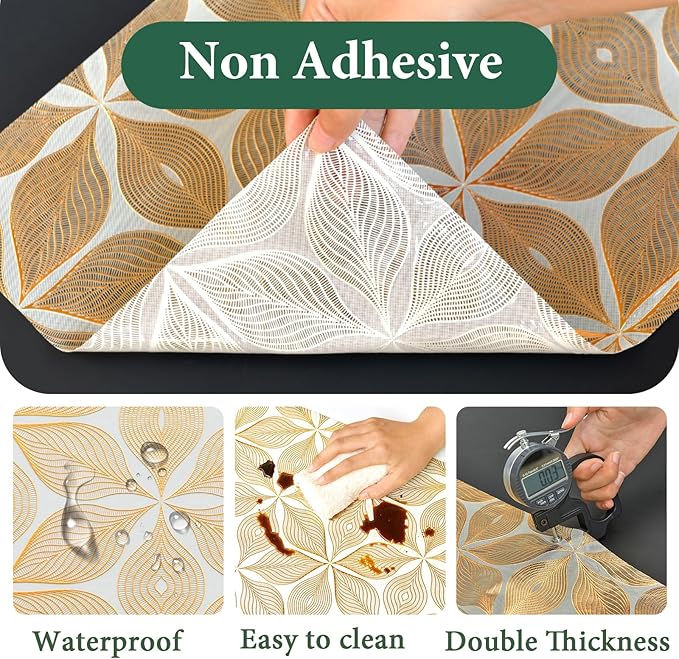 3D Drawer and Shelf Liner for Kitchen Cabinet: 17 in X 20 Ft Waterproof Shelf - Image 4
