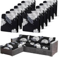12Pcs Stretch Patio Cushion Covers Dustproof Outdoor Cushion Covers Washable by CALBODE