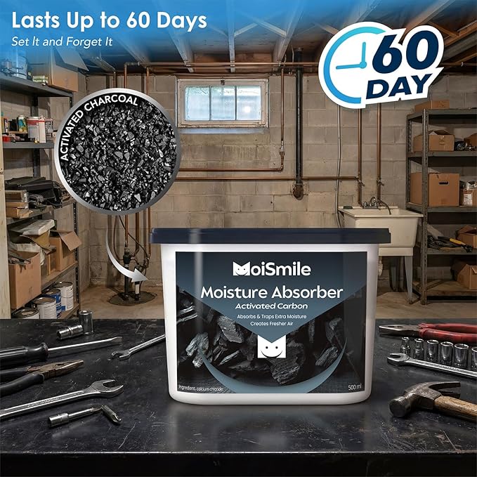 Moisture Absorbers 12 Packs, 10.8OZ Activated Charcoal Efficient Humidity - Image 3