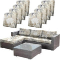 8Pcs Outdoor Stretch Cushion Covers, Waterproof Outdoor Chair Floral Cushion by CALBODE