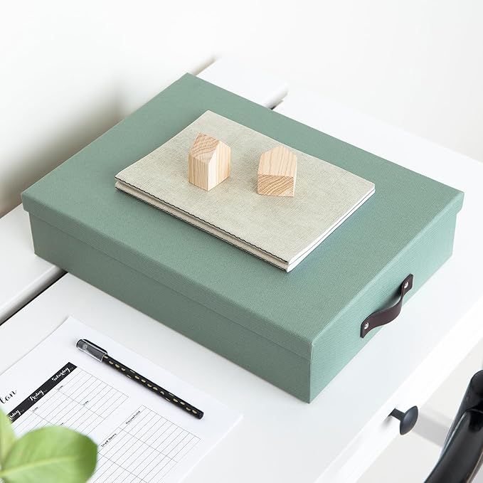 Bigso Oskar Canvas Fiberboard Document Letter Box - Image 5