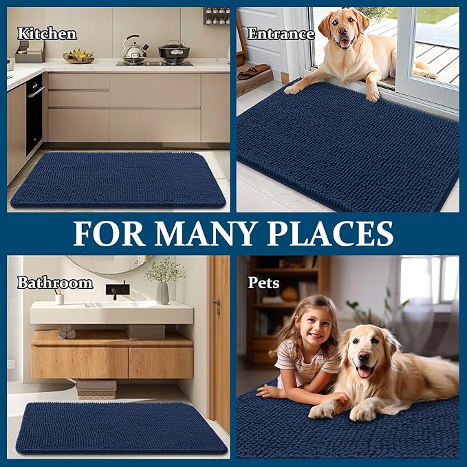 OLANLY Dog Door Mat for Muddy Paws 47x32, Absorbs Moisture and Dirt, Absorbent - Image 8