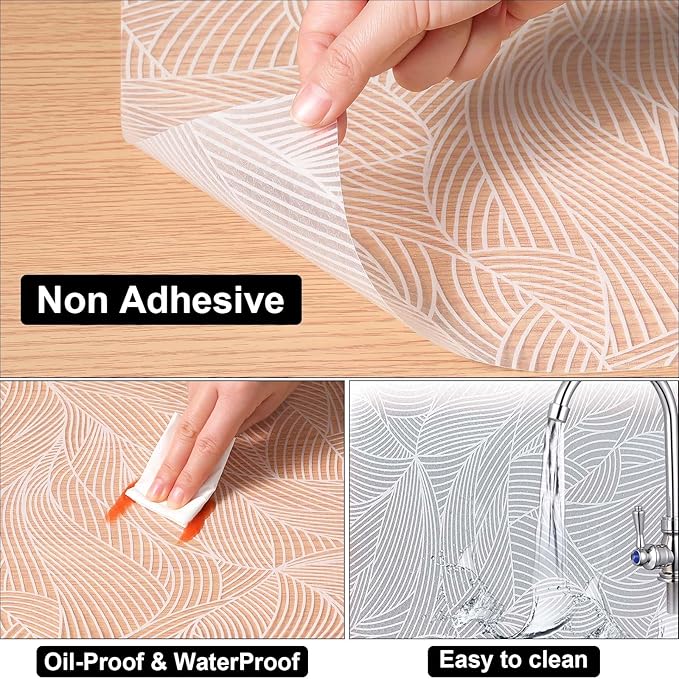 Cooyes Shelf Liners for Kitchen Cabinets, Refrigerator Liners Waterproof & - Image 7