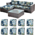 8Pcs Stretch Patio Cushion Cover, Printed Couch & Sofa Slipcovers by CALBODE