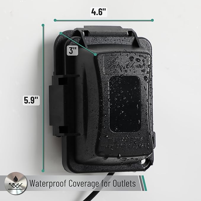 Bates- Outdoor Outlet Cover Weatherproof, Horizontal/Vertical Use - Image 4