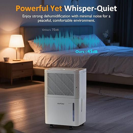 25 Pint Dehumidifier with Drain Hose: - Image 5