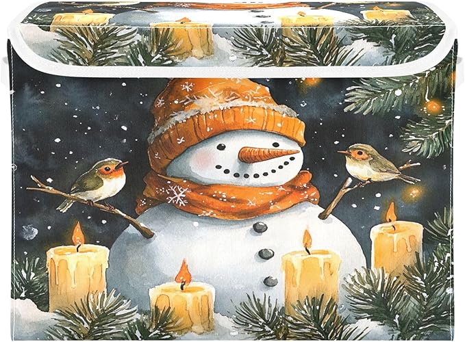 xigua Watercolor Snowman Storage Bins by LLCxigua