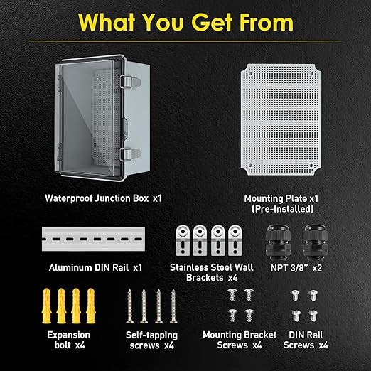 Waterproof Electrical Junction Box, IP67 Plastic Weatherproof Electrical - Image 5