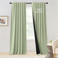 NICETOWN Coconut Green 100% Blackout Chenille Curtains by NICETOWN
