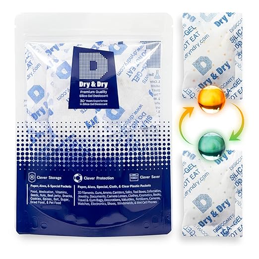 Dry & Dry 20 Gram Orange Indicating Mixed Silica Gel Packets by DryDry
