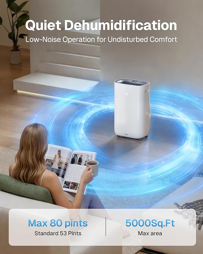 4500 Sq.Ft Dehumidifier for Basement and Large Rooms Max 80 Pint/Day - Image 3