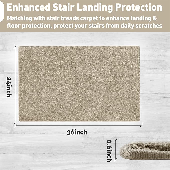 PURE ERA Carpet Stair Tread Landing Mat Tape Free Self Adhesive Non Slip Skid - Image 3