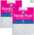 Nordic Pure 20x25x1 Tru Mini Pleat MERV 8 AC Furnace Air Filters 2 Pack | by NordicPure