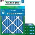 Filterbuy 14x20x2 Air Filter MERV 13 Optimal Smoke & Allergy Defense, by Filterbuy