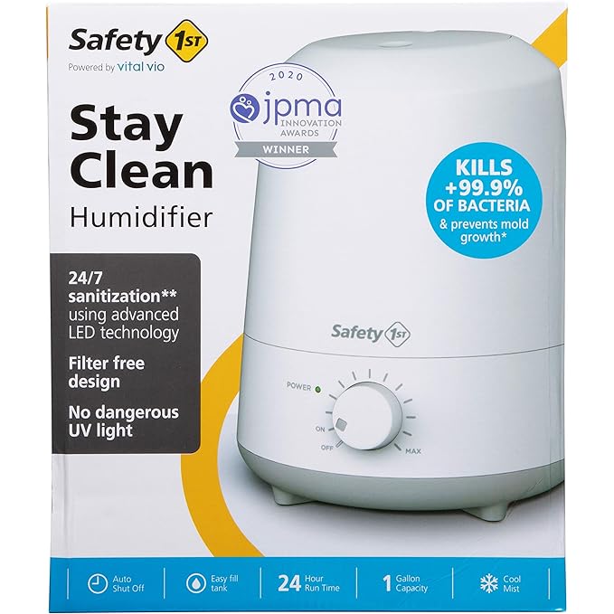 Safety 1st Stay Clean Humidifier, Ultrasonic Mist, One Gallon Easy to Fill Tank - Image 16