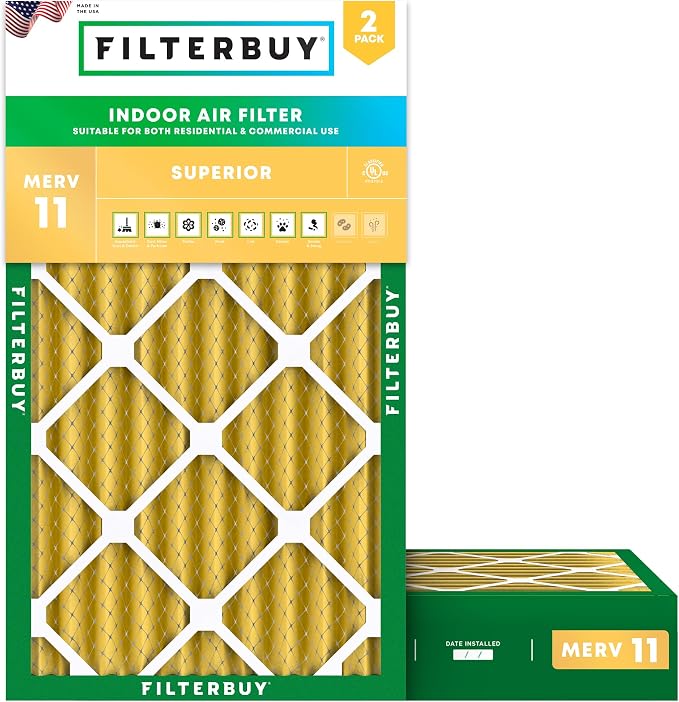 Filterbuy 18x30x4 Air Filter MERV 11 Superior Pet & Allergy Defense, by Filterbuy