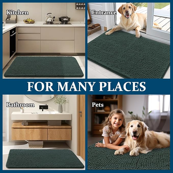 OLANLY Dog Door Mat for Muddy Paws 59x32, Absorbs Moisture and Dirt, Absorbent - Image 8
