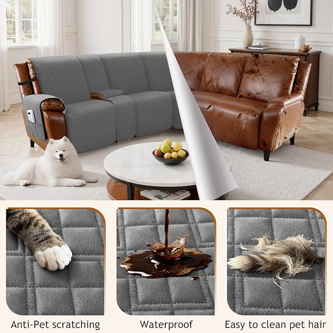 Arfntevss Waterproof Recliner Sectional Couch Covers - Image 6