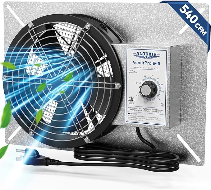 ALORAIR 540 CFM IP-55 Grade Crawlspace Ventilation Fans by ALORAIRSOLUTIONSINC0J0DC