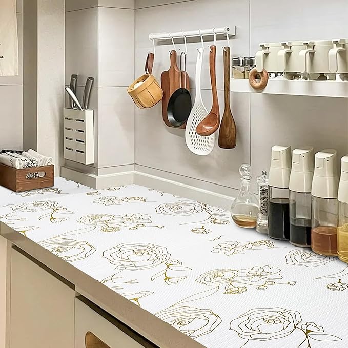 Shelf and Drawer Liner for Kitchen Cabinets Non-Adhesive, Strong Grip Non-Slip - Image 8
