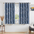 NICETOWN Stone Blue Blackout Floral Curtains 54 inch Length by NICETOWN