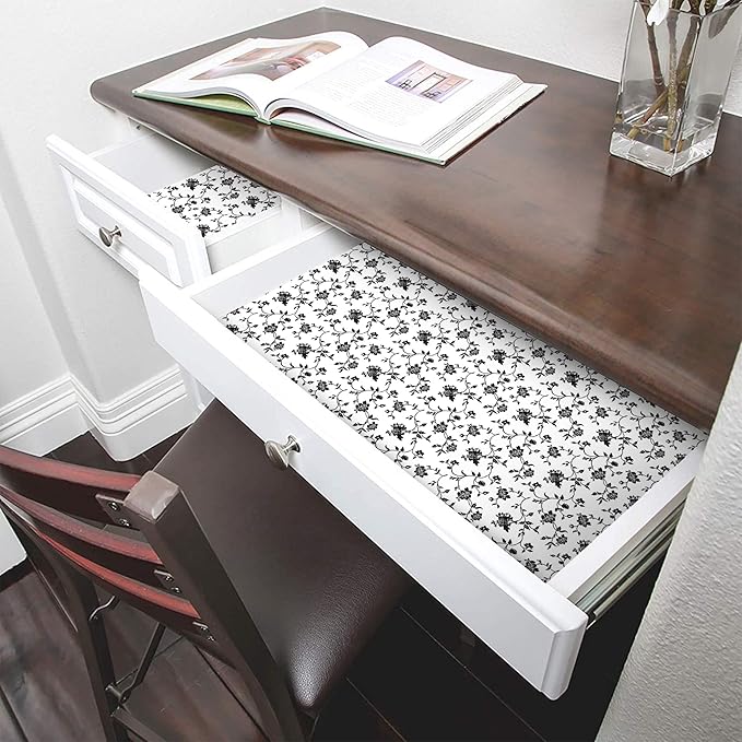 Smart Design Bonded Grip Shelf Liner – 18in x 5ft – Non-Adhesive Drawer Liner - Image 3